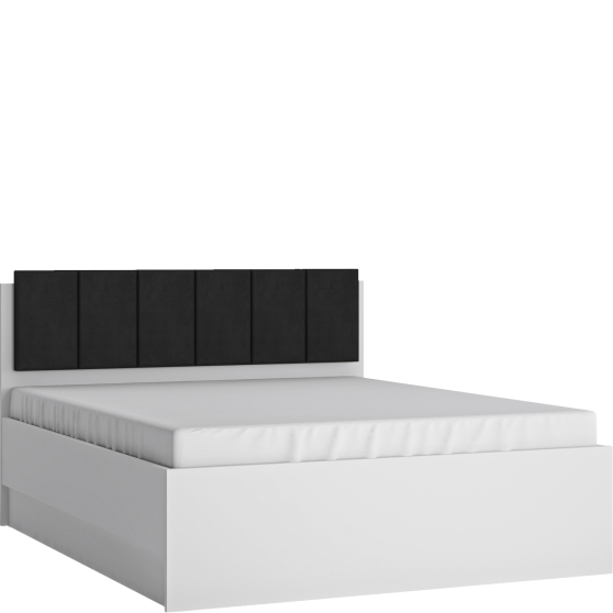Łóżko 160 x 200 ze stelażem i materacem LYOZ04 LYON BIAŁY Podstawowe