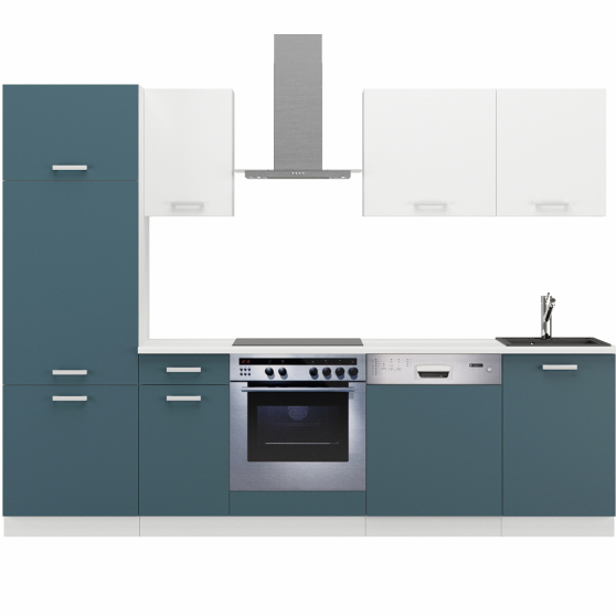 Zestaw mebli kuchennych 270 z blatem Skagerrak / Biały TONI Podstawowe