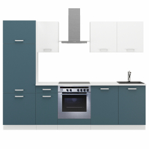 Zestaw mebli kuchennych 260 z blatem Skagerrak / Biały TONI Podstawowe