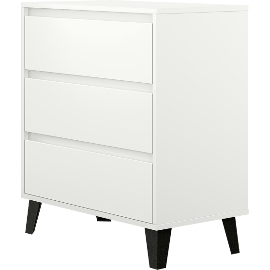 Komoda z 3 szufladami BORG Biały Mat BORG Podstawowe