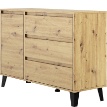 Komoda jednodrzwiowa z 3 szufladami BORG Dąb Artisan BORG Podstawowe