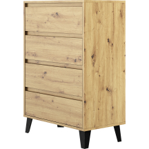 Komoda z 4 szufladami BORG Dąb Artisan BORG Podstawowe