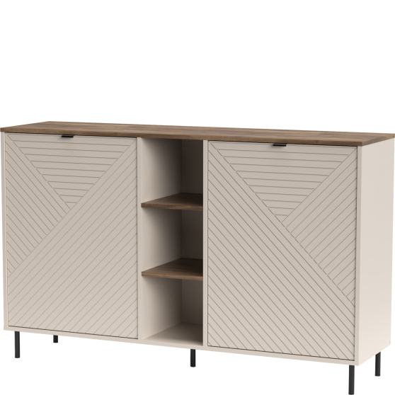 Komoda 2-drzwiowa z regałem Kaszmir EVO Podstawowe