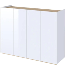 Komoda 4-drzwiowa z oświetleniem EA-02 Biały Połysk EASY Podstawowe