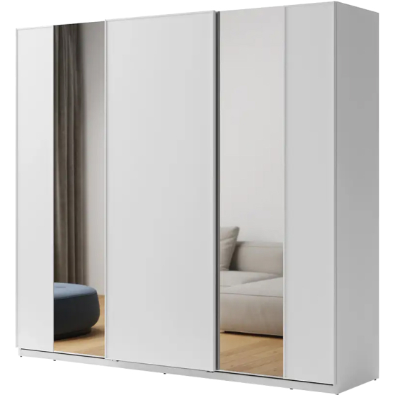 Szafa przesuwna 250 z lustrem MX-06 Biała MAXI Podstawowe