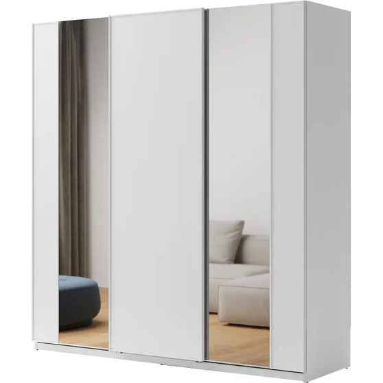 Szafa przesuwna 220 z lustrem MX-05 Biała MAXI Podstawowe