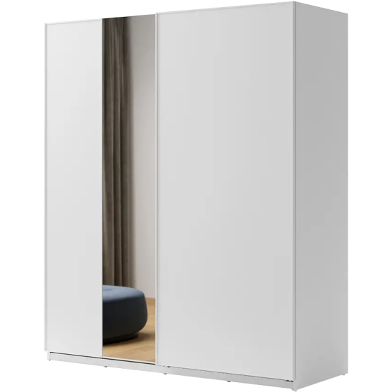 Szafa przesuwna 200 z lustrem MX-04 Biała MAXI Podstawowe