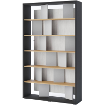 Regał otwarty z oświetleniem LED FP-01 FITT Szary Mat FITT Podstawowe