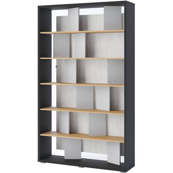 Regał otwarty z oświetleniem LED FP-01 FITT Szary Mat FITT Podstawowe