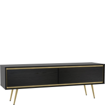 Szafka RTV pod telewizor 150 cm Czarny Grafit TORI Podstawowe