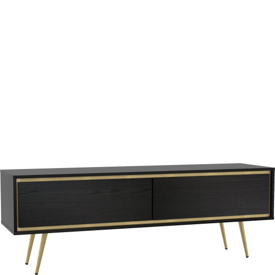 Szafka RTV pod telewizor 150 cm Czarny Grafit TORI Podstawowe