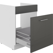 Szafka pod zlewozmywak 1 szuflada 80 ZL 1S LARA GRAFIT POŁYSK Wnętrze - Zdjęcie