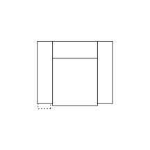 Fotel 1,5 RF z relaksem elektrycznym MONACO Szkic