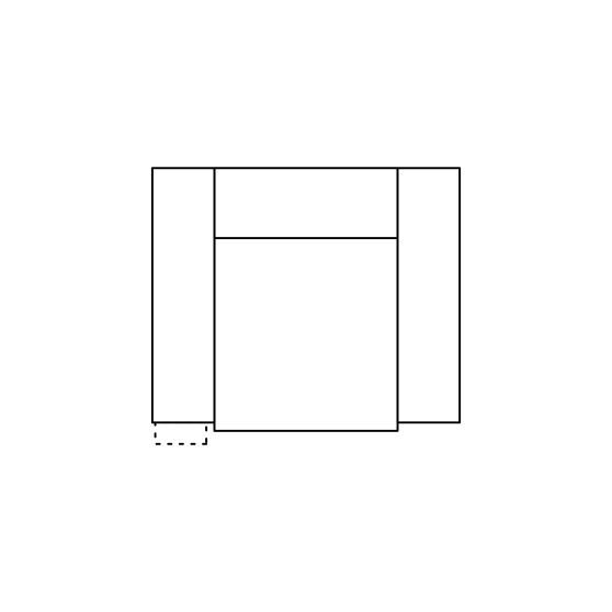 Fotel 1,5 RF z relaksem elektrycznym MONACO Szkic