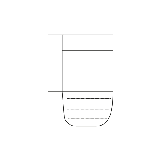 Segment 1RF z relaksem elektrycznym Prawy MIA Szkic