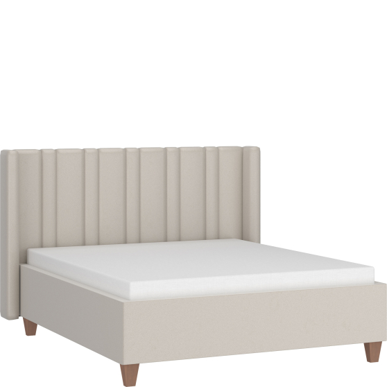 Łóżko tapicerowane ZENNA 140 x 200 ze stelażem i materacem AMARILLO Podstawowe