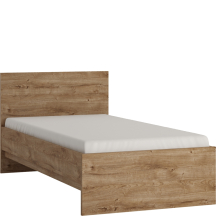 Łóżko 90 x 200 ze stelażem i materacem FRIZ01 Dąb Ribbeck FRIBO Podstawowe