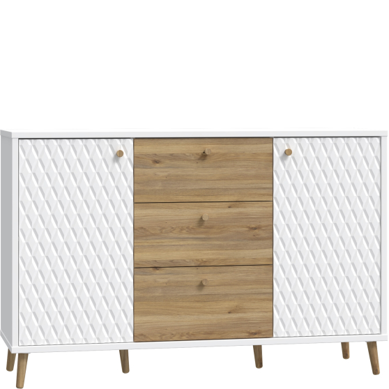Komoda z szufladami 135 cm AKNK231-M992 AKSANA Podstawowe