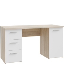 Biurko z 3 szufladami i szafką NET106 Dąb Sonoma / Biały MT311-Q36 Podstawowe