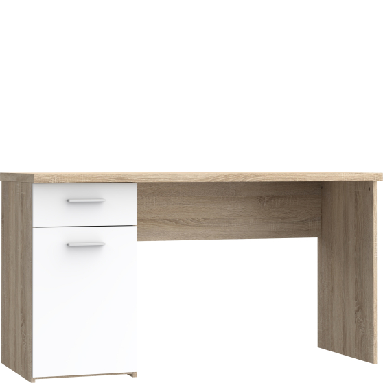 Biurko 140 cm z szufladą NET106 Dąb Sonoma / Biały MT936-Q36 Podstawowe