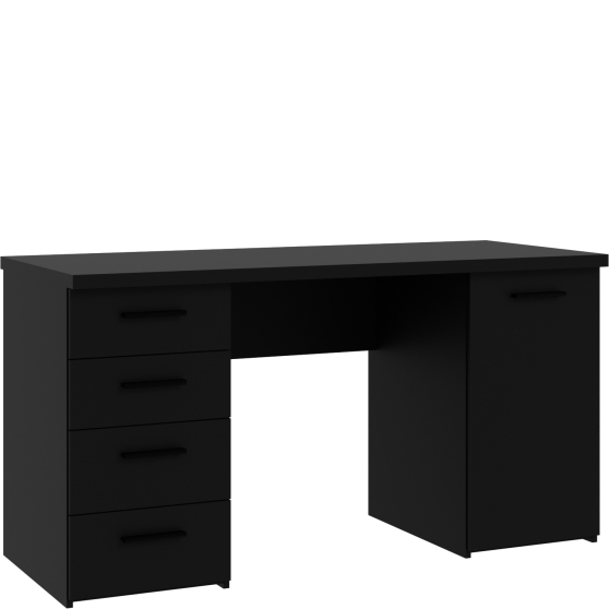 Biurko z 4 szufladami i szafką NET106 Czarny MT926-Z13M Podstawowe
