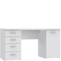 Biurko z 4 szufladami i szafką NET106 Biały Uni Mat MT926-Z12M Podstawowe