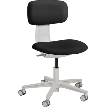 Fotel obrotowy biurowy tapicerowany ROBIN Szary bez podnóżka Podstawowe (7)