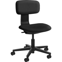 Fotel obrotowy biurowy tapicerowany ROBIN Czarny bez podnóżka Podstawowe (7)