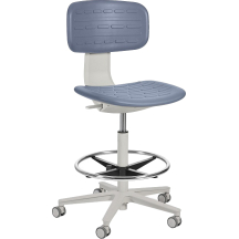 Fotel obrotowy biurowy ROBIN Szary z podnóżkiem Podstawowe