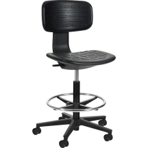 Fotel obrotowy biurowy ROBIN Czarny z podnóżkiem Podstawowe