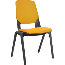 Krzesło FILA z tapicerowanym siedziskiem i oparciem Podstawowe