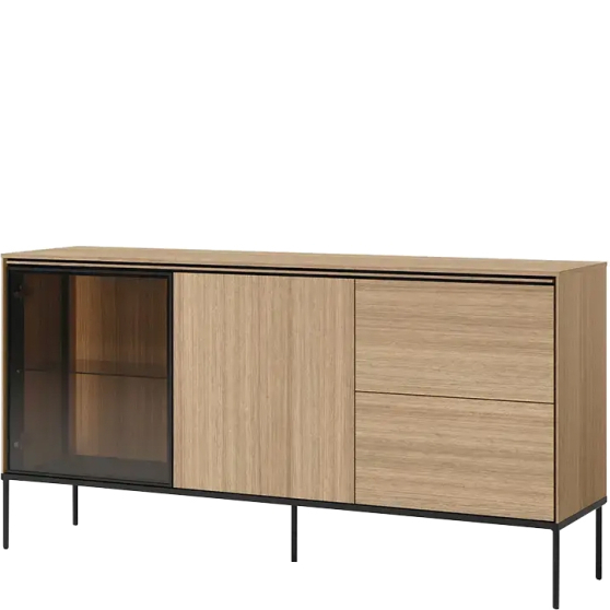 Komoda z witryną i oświetleniem VI-05 VISSO Podstawowe