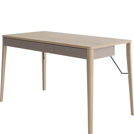 Biurko do sypialni MATCH Dąb Jasny / Beż Podstawowe