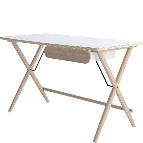 Biurko do pokoju MATCH Biały / Dąb Jasny Podstawowe