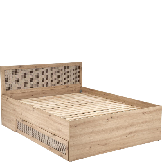 Łóżko 160 x 200 ze stelażem LOZ-160 Dąb Artian BORNEO Podstawowe