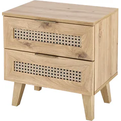 Szafka nocna w stylu boho SN-1 Dąb Artisan BORNEO Podstawowe