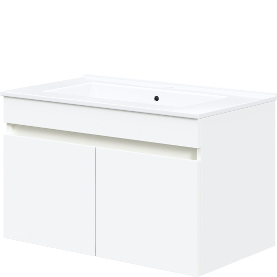 Szafka łazienkowa wisząca pod umywalkę 80 cm biała FIGARO Podstawowe