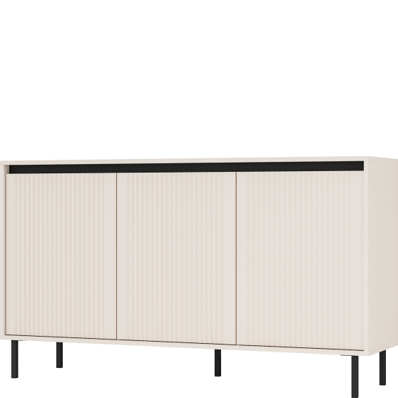 Komoda ryflowana 3-drzwiowa 813-3F Beż Piaskowy OSAKA BEŻ PIASKOWY Podstawowe