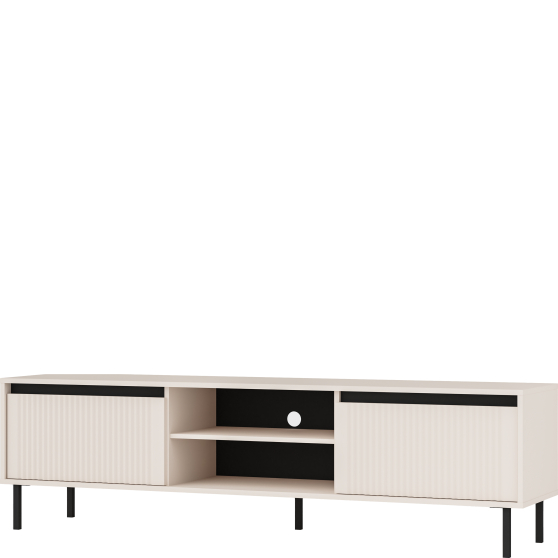 Szafka RTV ryflowana 312-2S Beż Piaskowy OSAKA BEŻ PIASKOWY Podstawowe