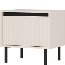 Szafka nocna ryflowana 801-1S Beż Piaskowy OSAKA BEŻ PIASKOWY Podstawowe