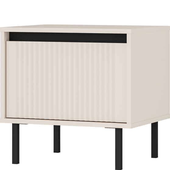 Szafka nocna ryflowana 801-1S Beż Piaskowy OSAKA BEŻ PIASKOWY Podstawowe