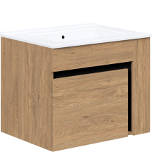 Szafka łazienkowa wisząca pod umywalkę 60 cm dąb złoty DUESA Podstawowe