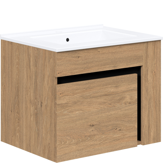 Szafka łazienkowa wisząca pod umywalkę 60 cm dąb złoty DUESA Podstawowe