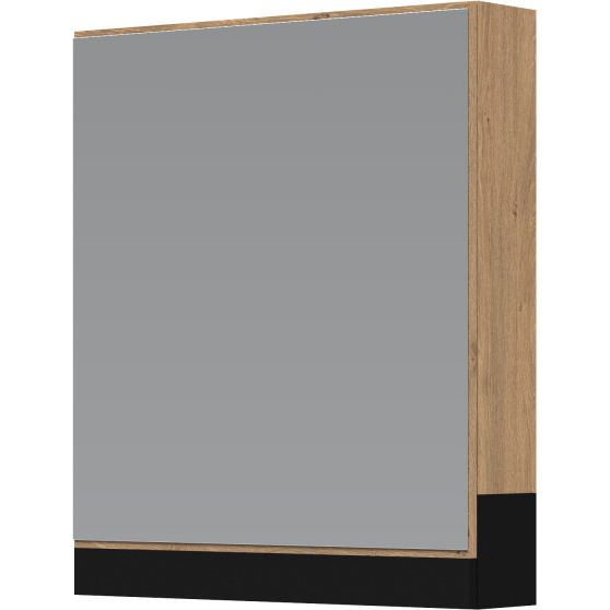 Szafka łazienkowa wisząca z lustrem 60 cm dąb złoty DUESA Podstawowe