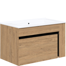 Szafka łazienkowa wisząca pod umywalkę 80 cm dąb złoty DUESA Podstawowe