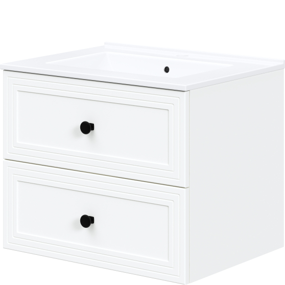 Szafka łazienkowa wisząca pod umywalkę 60 cm biała TORETO Podstawowe