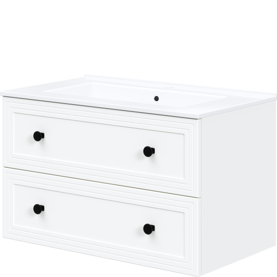 Szafka łazienkowa wisząca pod umywalkę 80 cm biała TORETO Podstawowe