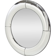 Lustro ścienne wiszące w ramie MOON srebrne Podstawowe