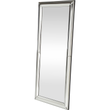 Lustro ścienne wiszące w ramie ABISSO srebrne Podstawowe