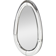 Lustro ścienne wiszące w ramie IVORY srebrne Podstawowe